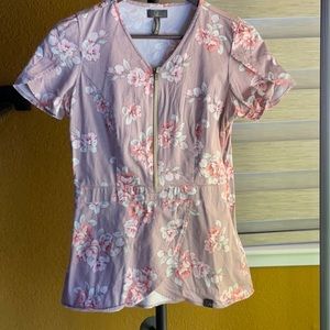 Jaanuu Floral Tulip Scrub Top $13